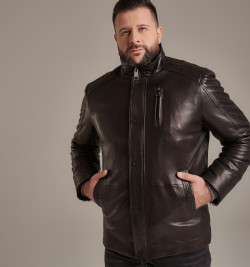 Мужская натуральная дубленка 