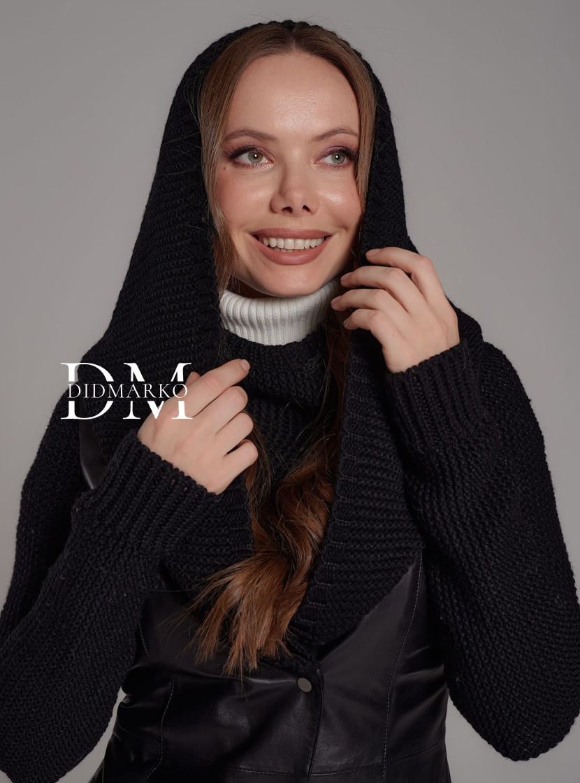 Кожаная куртка с трикотажем DONG MING