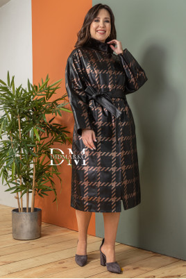 Купить Демисезонное кожаное пальто для женщин в Москве