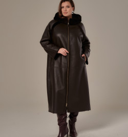 Двусторонняя дубленка больших размеров