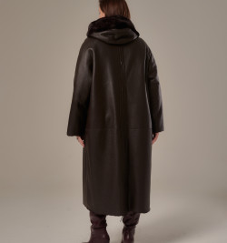 Двусторонняя дубленка больших размеров