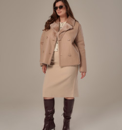 Двусторонняя дубленка автоледи