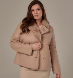 Двусторонняя дубленка автоледи