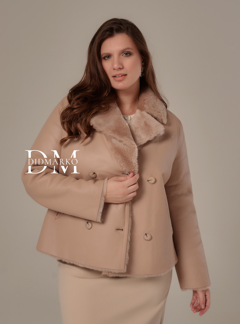 Двусторонняя дубленка автоледи