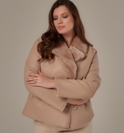 Двусторонняя дубленка автоледи