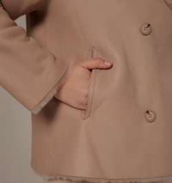 Двусторонняя дубленка автоледи