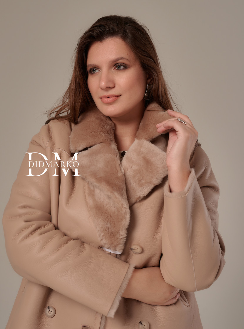 Двусторонняя дубленка автоледи