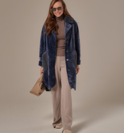 Женская дубленка с мехом норки