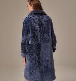 Женская дубленка с мехом норки