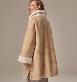 Двусторонняя дубленка оверсайз