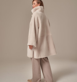 Двусторонняя дубленка оверсайз