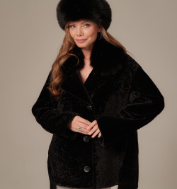 Двусторонний пиджак из астрагана