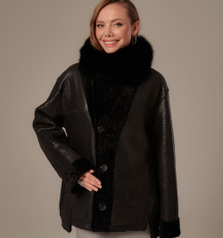 Двусторонний пиджак из астрагана