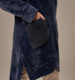 Женская дубленка с мехом норки