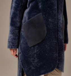 Женская дубленка с мехом норки