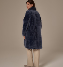 Женская дубленка с мехом норки