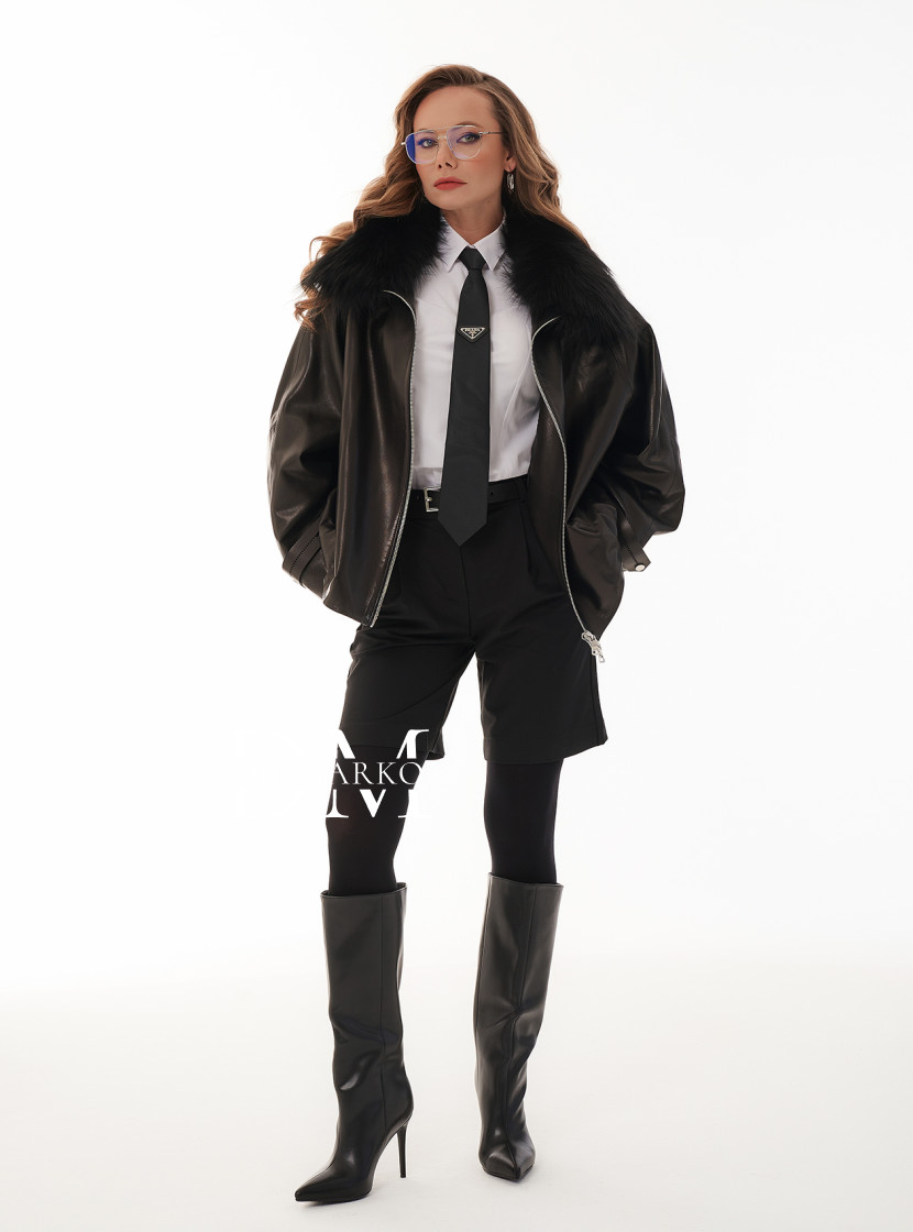 Демисезонная куртка с мехом