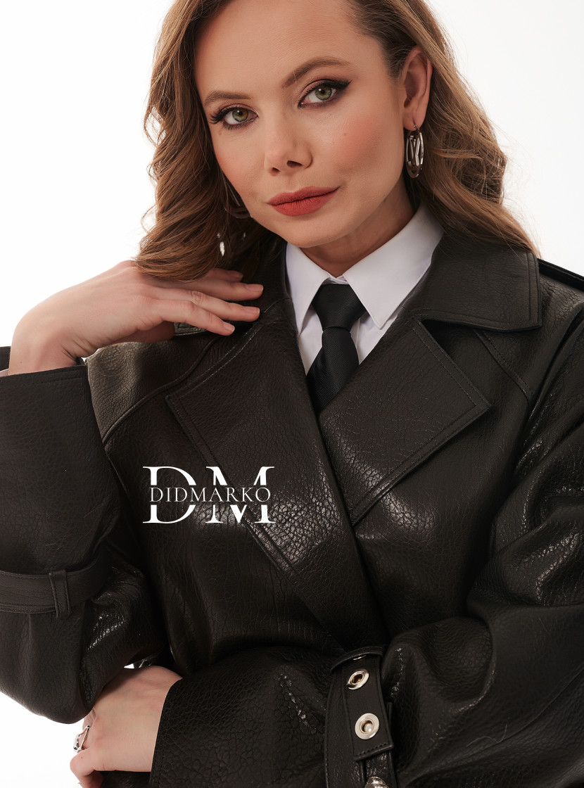 Кожаный пиджак женский