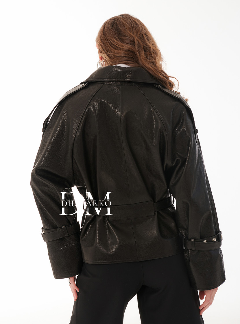 Кожаный пиджак женский