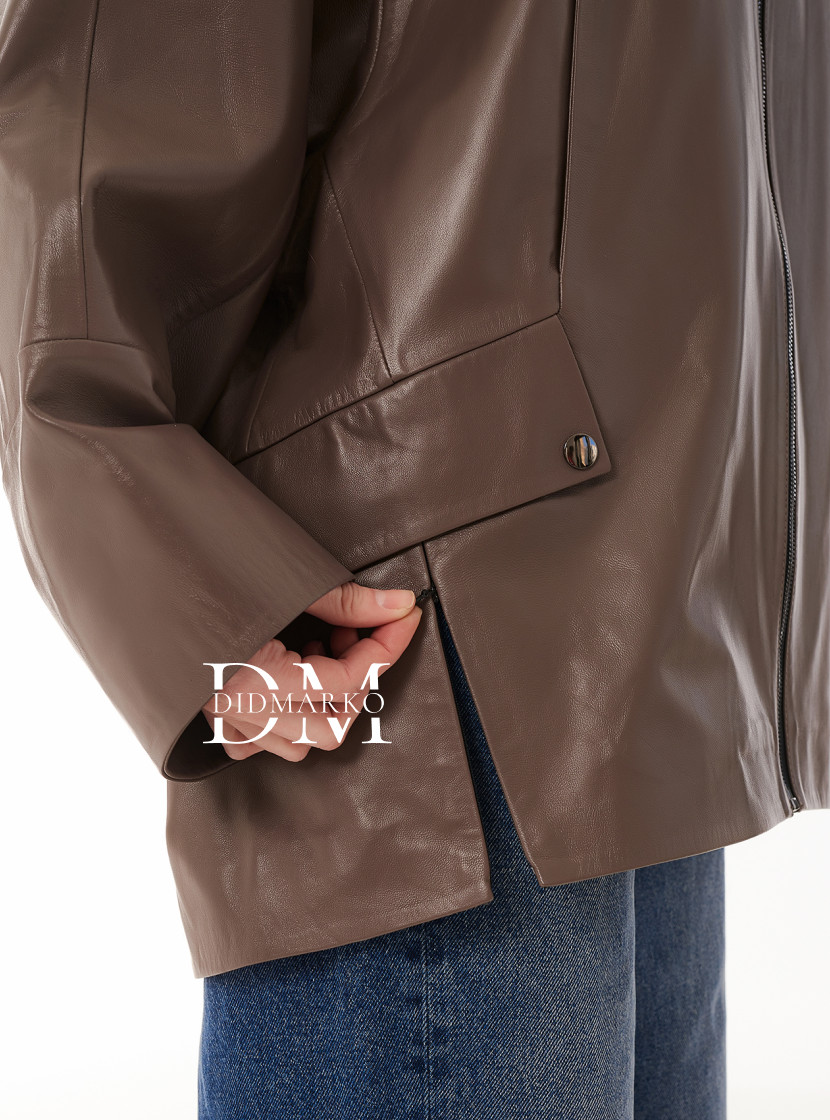 Кожаная куртка с капюшоном большие размеры