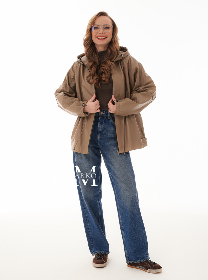 Бежевая куртка на осень-весну