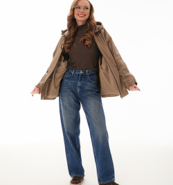 Бежевая куртка на осень-весну