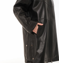 Удлиненная куртка с капюшоном большие размеры