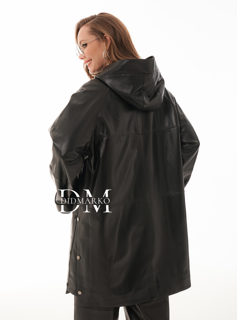 Удлиненная куртка с капюшоном большие размеры