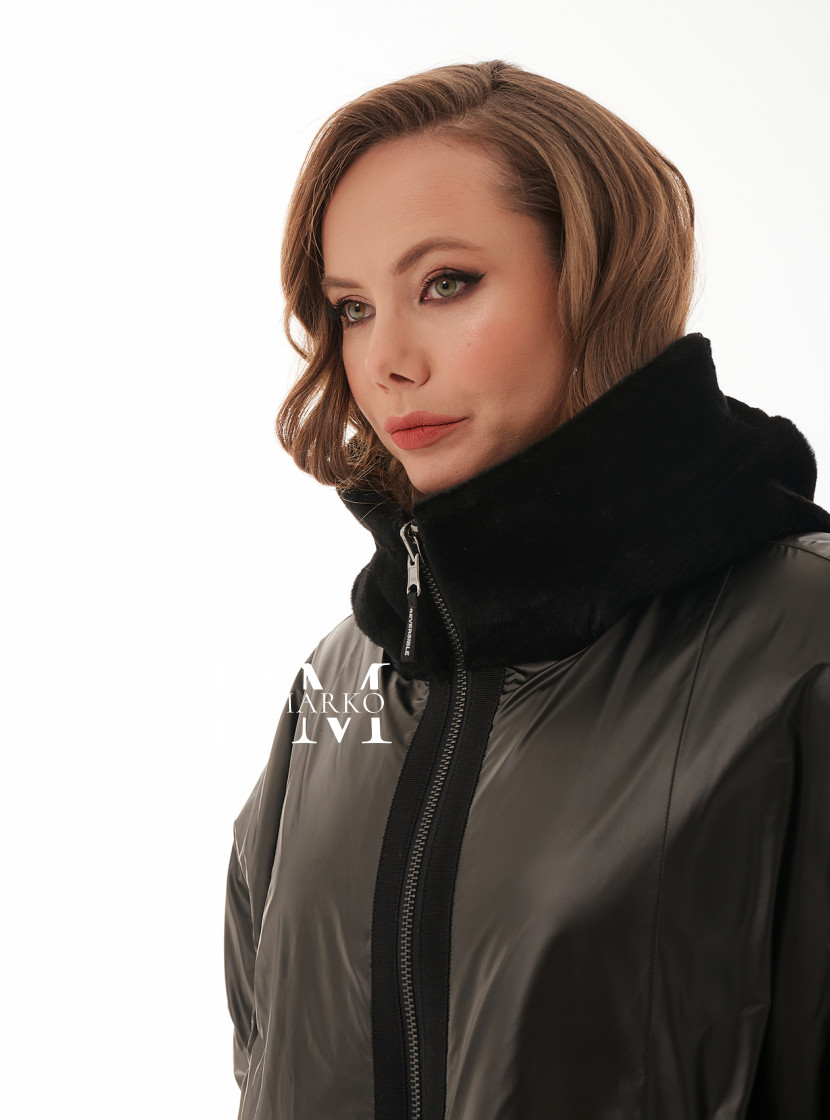 Двусторонняя дубленка автоледи