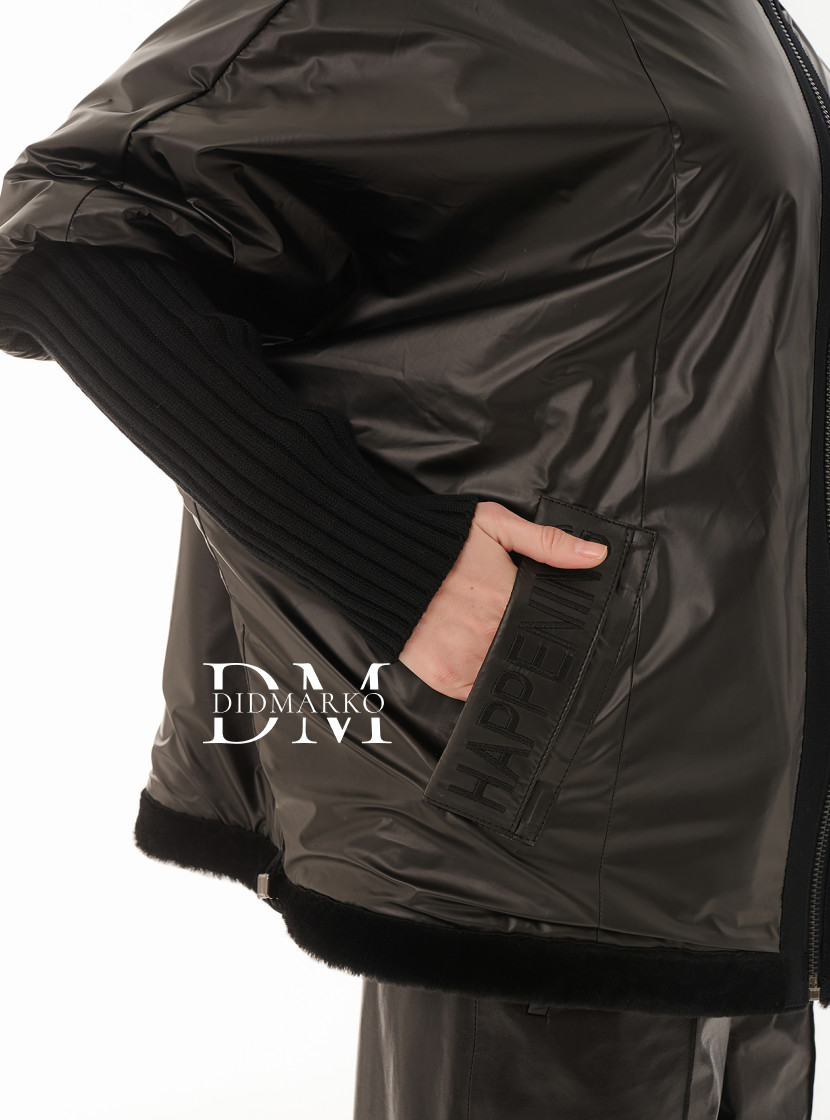 Двусторонняя дубленка автоледи