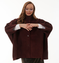 Бордовый жакет из замши большие размеры 