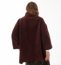 Бордовый жакет из замши большие размеры 