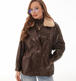 Тёплая куртка с натуральным мехом