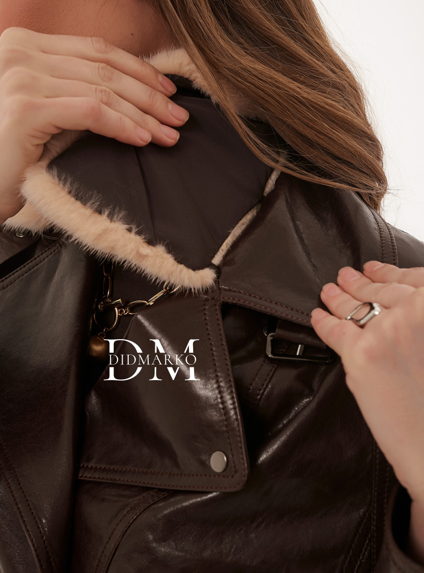 Тёплая куртка с натуральным мехом