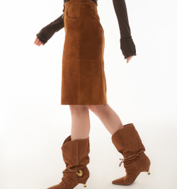 Юбка из натуральной замши