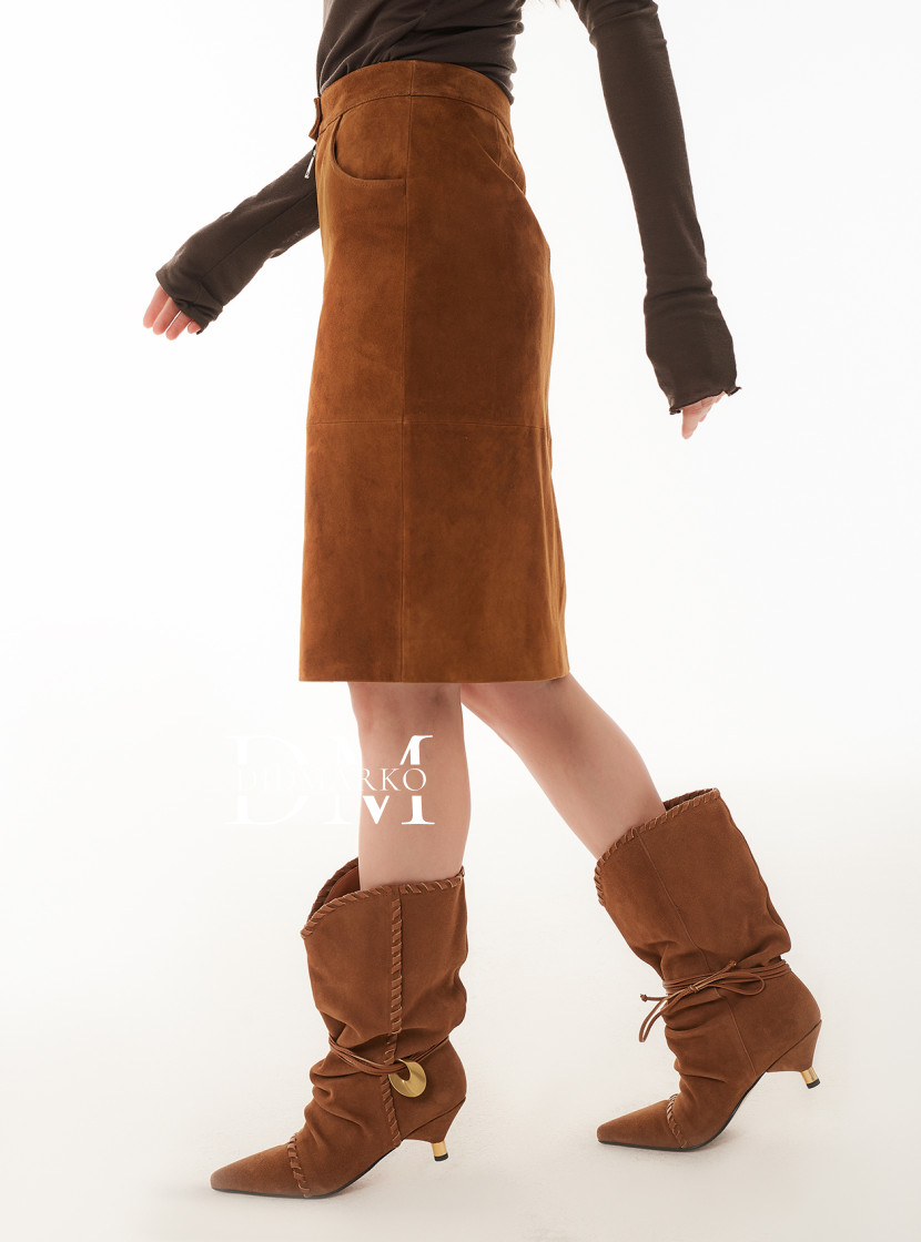 Юбка из натуральной замши