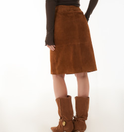 Юбка из натуральной замши
