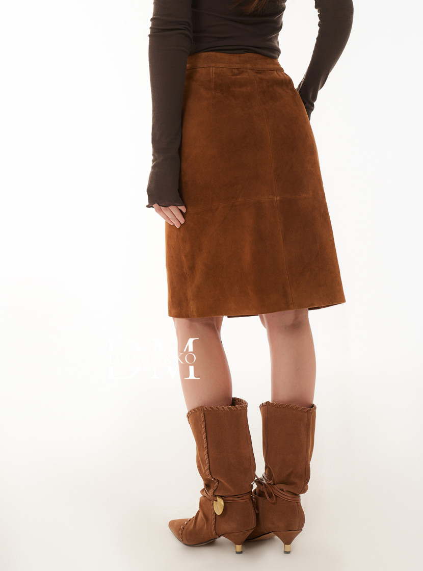 Юбка из натуральной замши
