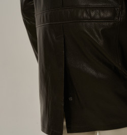 Кожаный френч с манишкой мужской