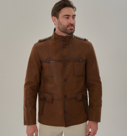 Замшевая куртка на пуговицах для мужчин