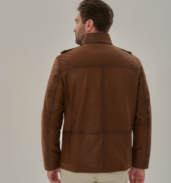 Замшевая куртка на пуговицах для мужчин