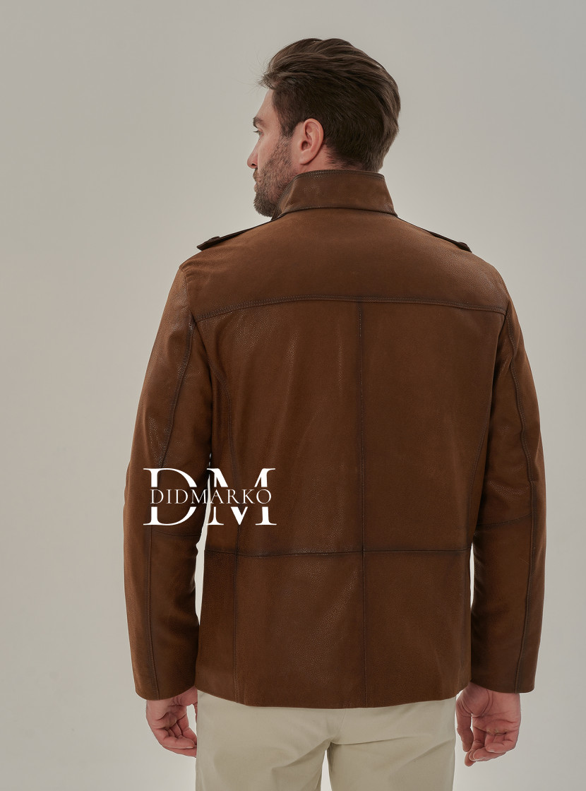 Замшевая куртка на пуговицах для мужчин