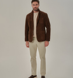 Мужской замшевый пиджак
