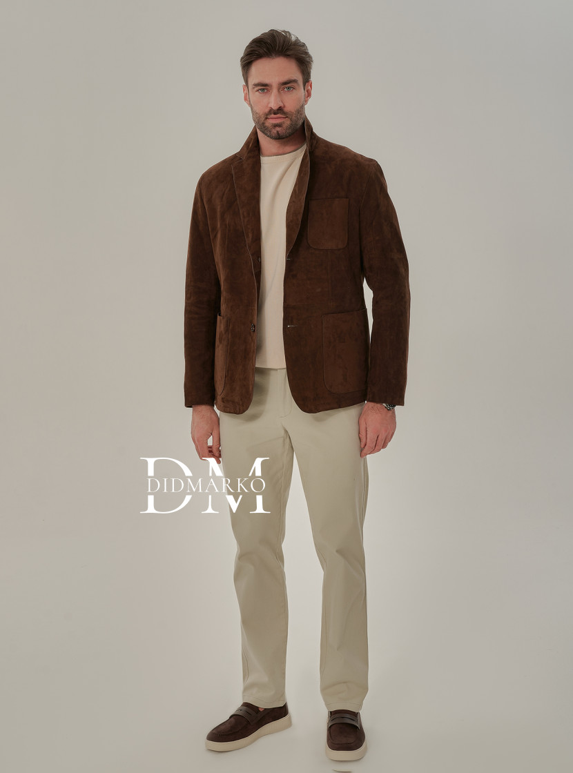 Мужской замшевый пиджак