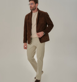 Мужской замшевый пиджак