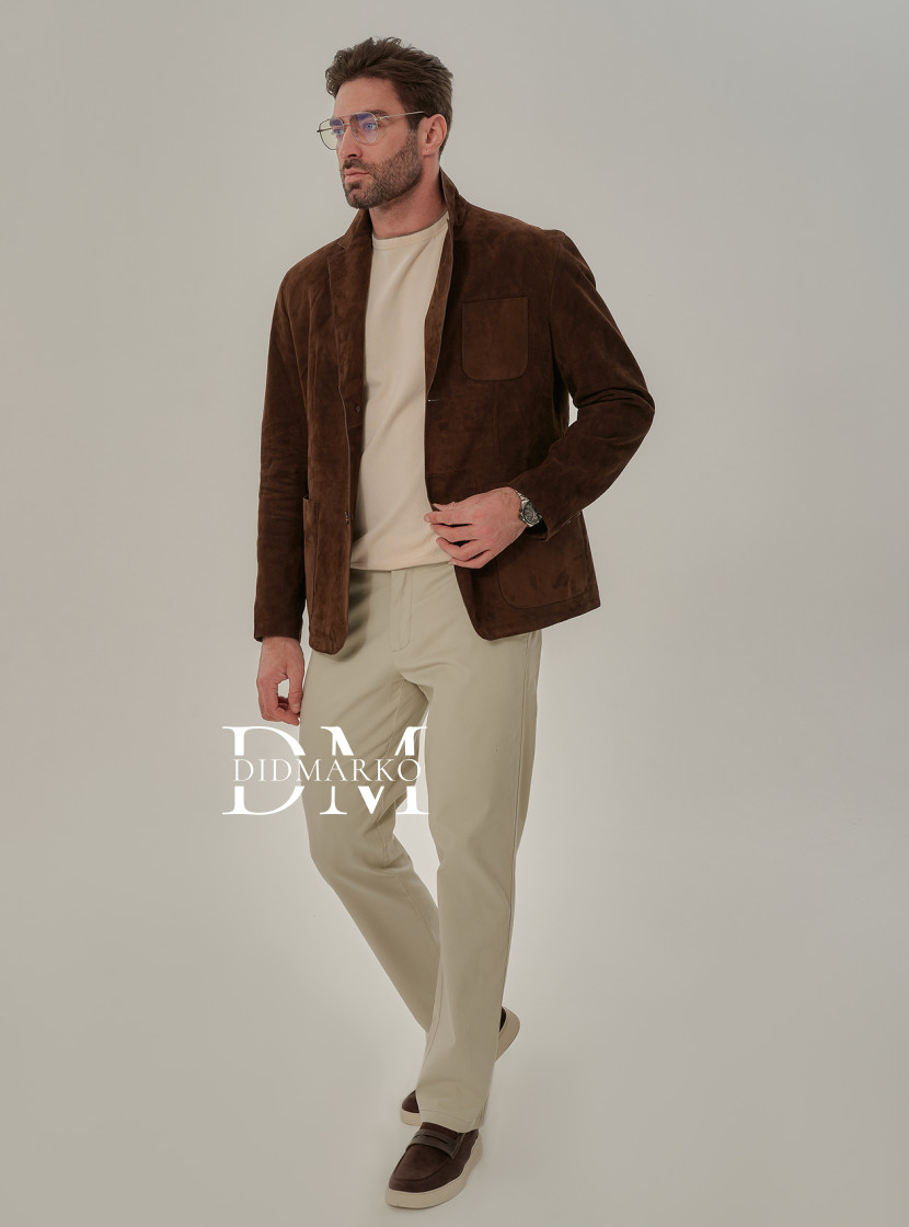 Мужской замшевый пиджак