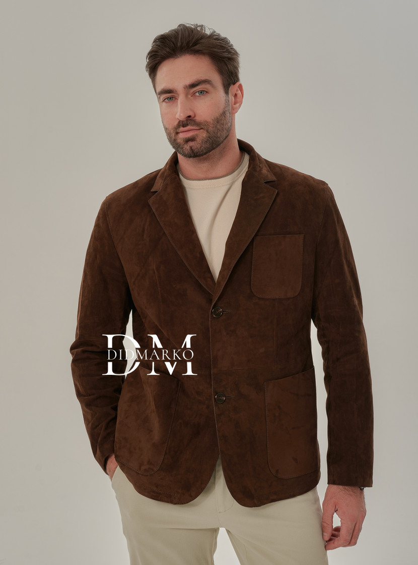 Мужской замшевый пиджак