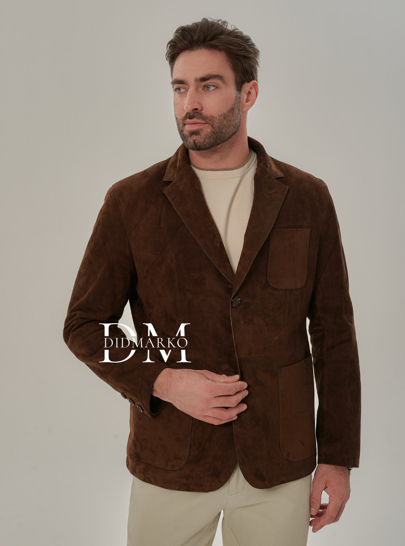 Мужской замшевый пиджак