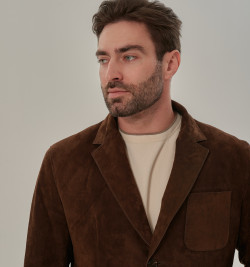 Мужской замшевый пиджак