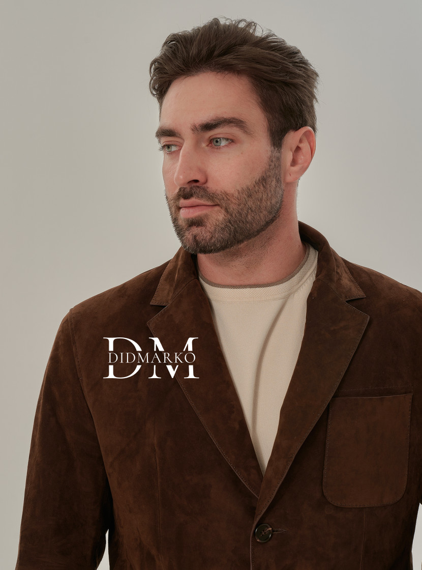 Мужской замшевый пиджак